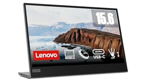 Lenovo L15 - Schermo Portatile Da 15,6" (Fhd, Ips, 60Hz, 6Ms, Usb-C, Usb 2.0, Cavo Usb-C A Usb-C) Regolazione In Inclinazione - Nero