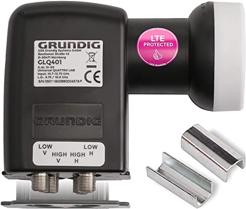 Gss Quattro Lnb Per Commutatore, Multiswitch, Con Filtro Lte, Satelliti, Full Hd, Uhd 4K, Hdtv, 0,1 Db