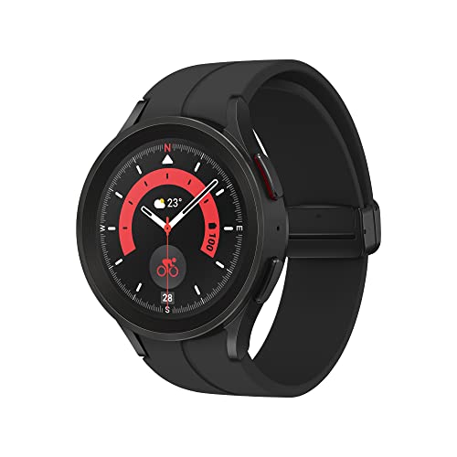 Samsung Galaxy Watch5 Pro Smartwatch Bluetooth 45 Mm, Monitoraggio Benessere, Fitness Tracker, Batteria A Lunga Durata, Nero (Black Titanium) [Version