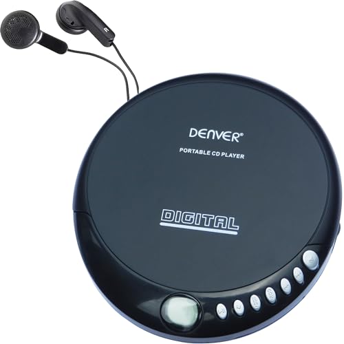 Discman Denver Dm-24. Lettore Cd Portatile. Compatibile Con Cd, Cd-R E Cd/Rw. Cuffie Incluse