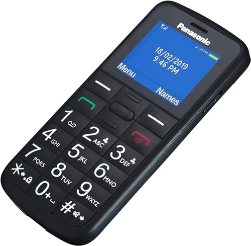 Panasonic Kx-Tu110 Cellulare Facilitato, Ampio Display A Colori, Dual Sim, Chiamate Prioritarie A Mani Libere, Resistente Agli Urti, Batteria A Lunga