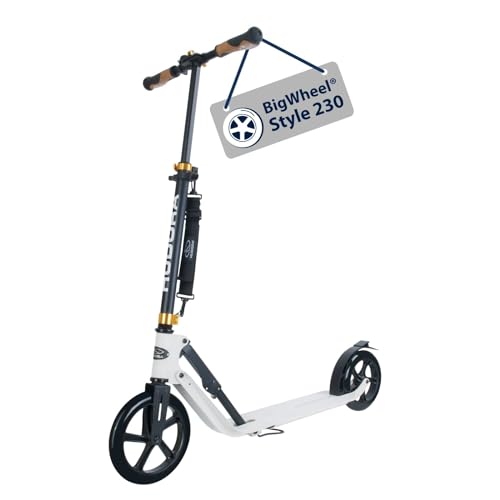 Hudora Monopattino Bigwheel Style 230 - Monopattino In Alluminio Resistente Con Pedana Grande - Monopattino Pieghevole Regolabile In Altezza Per Caric