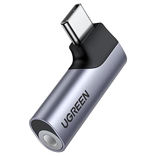 Ugreen Adattatore Usb C A Jack 3.5Mm Per Cuffie 90 Gradi Adattatore Type C Jack Con Dac Chip Compatibile Con Iphone 15 Plus Pro Max Galaxy Galaxy S24