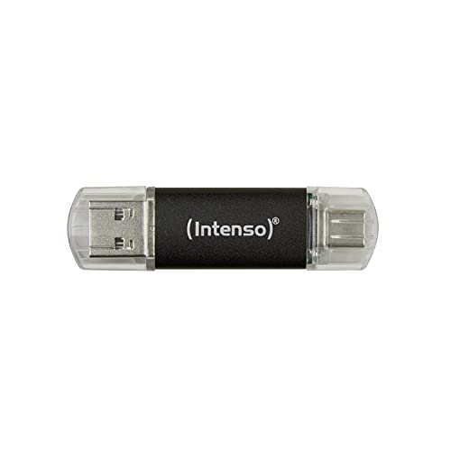 Intenso Twist Line 32 Gb - Chiavetta Usb Dual 3.2 Gen 1X1, Usb-C E Usb-A, 70 Mb/S, Antracite