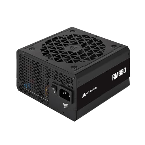Corsair Rm650 Atx 650W Interamente Modulare Netzteil - Certificazione 80 Plus Gold - Bassa Rumorosità - Modalità Zero Rpm - Eu - Nero