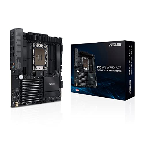 Asus Pro Ws W790-Ace Scheda Madre Intel W790, Lga 4677, Matx, Ddr5, Pcie 5.0, 2 Slot M.2, Wifi 6E, Usb 3.2 Gen 2, Type-C, Nero