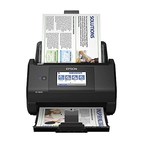 Scanner Epson Workforce Es-580W, Scanner Di File (Scansione Senza Pc, Da 35 A 70 Immagini Al Minuto, Fino A Din A4, Scansione Fronte-Retro In Un Unico