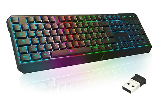 Klim Chroma Tastiera Qwertz Per Gaming Wireless - Alte Performance – Colori Da Videogioco E Retroilluminata – Tastiera Da Gioco – Tastiera Per Videoga