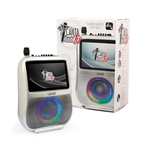 Canta Tu Karaoke Pro 2023 Karaoke Professionale Completo Con Microfono Wireless, Display Touch, Connessione Wi-Fi, Effetti Vocali, Luci Led, Batteria 