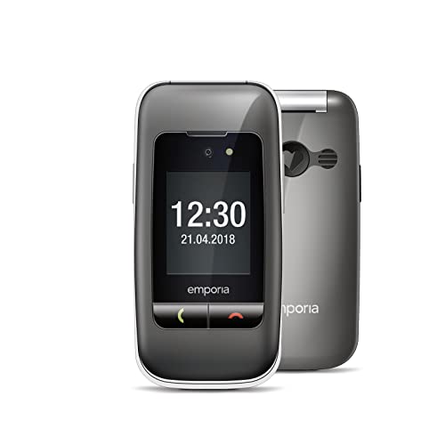 Emporiaone | Cellulare Senior | Telefono A Conchiglia Senza Contratto | Telefono Cellulare Con Pulsante Di Chiamata Di Emergenza | Display Da 2,4 Poll