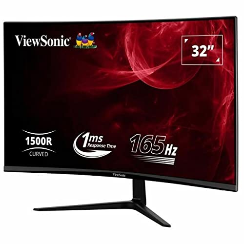 Viewsonic Vx3218-Pc-Mhd - Gaming - Monitor Led - Curvo - 32"- 1920 X 1080 Full Hd (1080P) @ 165 Hz - Va - 300 Cd/M² - 4000:1-1 Ms - 2Xhdmi, Displaypor