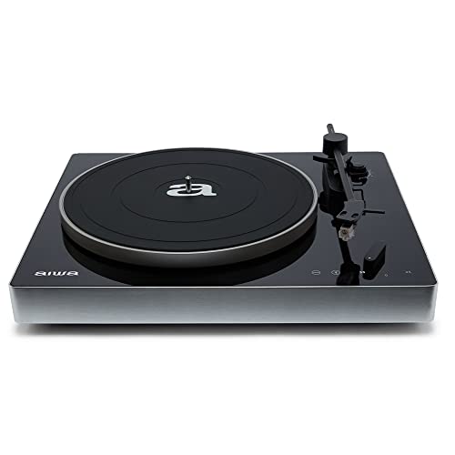 Aiwa - Apx-680Bt, Giradischi Bluetooth, 2 Velocità 33/45 Giri Al Minuto, Capsula In Alluminio Magnetica, Braccio Bilanciato
