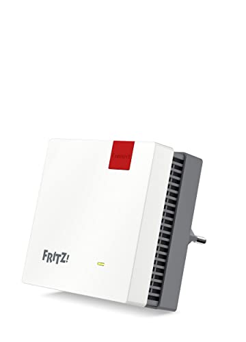 Avm Fritz!Repeater 1200 Ax Edition International, Ripetitore - Wi-Fi 6 Extender Dual Band Con 2.400 Mbit/S (5 Ghz) & 600 Mbit/S (2,4 Ghz), Mesh, Acces