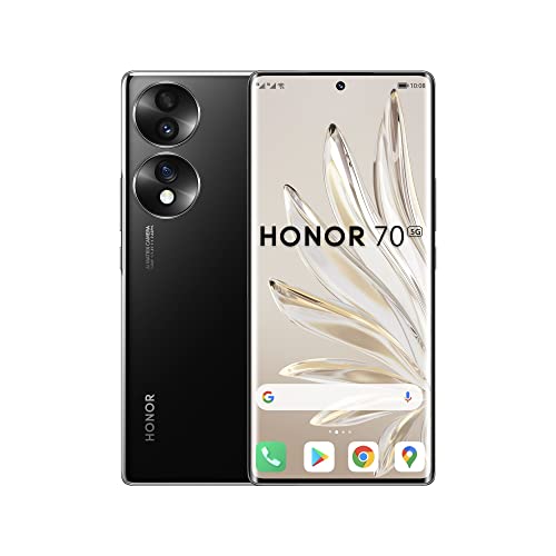 Honor 70 Smartphone 5G, 8+128 Gb, Display Curvo Oled Da 6,67 Pollici 120 Hz, Tripla Fotocamera Posteriore Da 54 Mp Con Android 12, Batteria Da 4800 Ma
