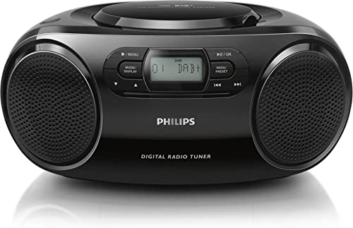 Philips Cd-Player Azb500/12 Lettore Cd, Radio Dab+ (Dab+/Ukw, Dynamic Bass Boost, Riproduzione Cd, Funzione Shuffle/Repeat, Entrata Audio Da 3,5 Mm) N