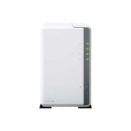 Synology Ds223J Nas Desktop A 2 Alloggiamenti, Bianco