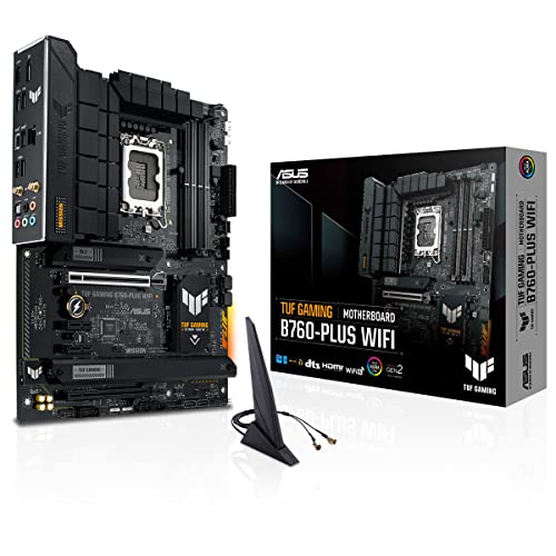 Asus Tuf Gaming B760-Plus Wifi Scheda Madre Intel B760, Lga 1700, Atx, Ddr5, Pcie 5.0, 3 Slot M.2, Wifi 6E, Usb 3.2 Gen 2, Type-C, Nero