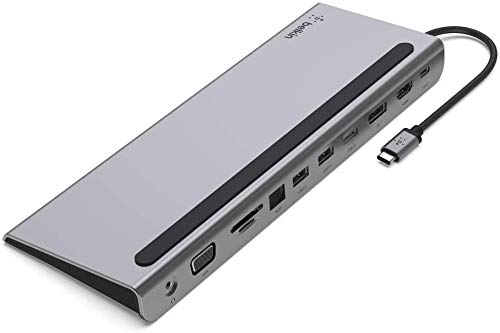 Belkin Hub Usb-C, Adattatore Multiporta 11 In 1 Con Hdmi 4K, Dp, Vga, Alimentazione Passante Pd 100 W, 3 Usb-A, Gigabit Ethernet, Sd, Microsd E Audio