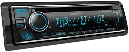 Kenwood Autoradio Bluetooth Kdc-Bt760Dab Con Dab+, Ingresso Usb/Aux Frontale, Con Frontalino Estraibile, Compatibile Con Alexa, Controllo Da App, Comp