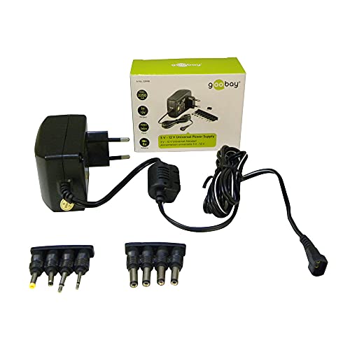 Goobay 53998 Alimentatore Universale 3V-12V Stabilizzato - Incl. 8 Spine Dc - 27 W E Max. 2,25 A - Alimentatore Per Piccoli Apparecchi Elettrici Con S