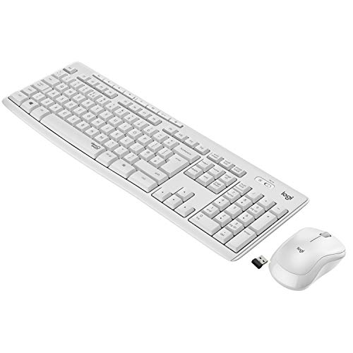 Logitech Mk295 Kit Mouse E Tastiera Wireless, Tecnologia Silenttouch, Tastierino Numerico, Tasti Scelta Rapida, Tracciamento Ottico, Ricevitore Usb Na