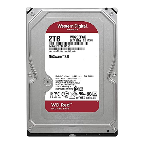 Wd Red 2 Tb 3.5" Nas Hard Disk Interni - 5400 Rpm - Wd20Efax