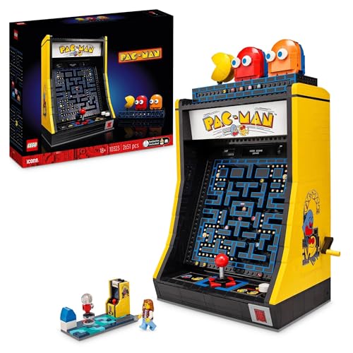 Lego 10323 Icons Pac-Man Gioco Arcade, Kit Modello Da Costruire Per Adulti, Macchina Da Gioco Con Personaggi