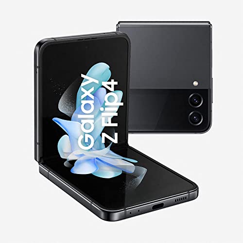 Samsung Galaxy Z Flip4 Smartphone 5G, Sim Free Android Telefono Pieghevole 128Gb, Display Display Dynamic Amoled 2X 6.7”/Super Amoled 1.9”1,2 Graphite