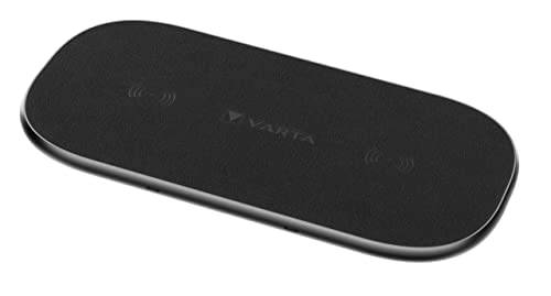 Varta Caricatore Wireless, Caricabatterie Senza Fili, Charger Multi Carica 2 Dispositivi Contemporaneamente, Stazione Di Ricarica Compatibile Con Qi D