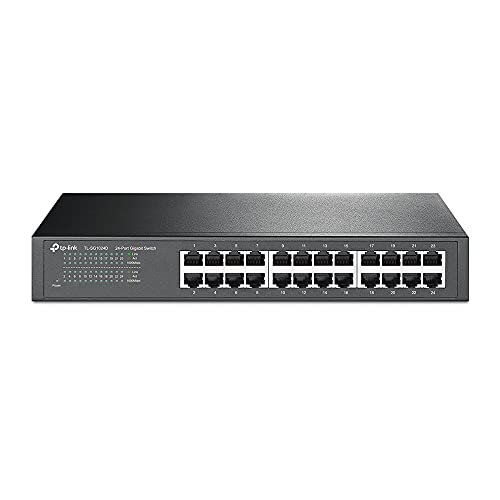 Tp-Link 24-Port Gigabit Ethernet Switch, Rack-Mount/Desktop, Steel Case(Tl-Sg1024D)