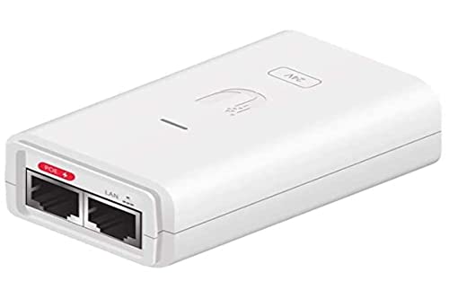 Ubiquiti Networks Adattatore Poe Injector 24 Vdc, 0,3 A Gigabit, Poe-24-7W-G-Wh, Gigabit Bianco