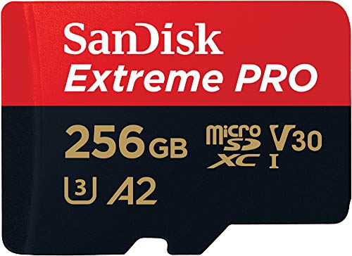 Sandisk 256Gb Extreme Pro Scheda Microsdxc + Adattatore Sd + Rescuepro Deluxe, Fino A 200 Mb/S, Con Prestazioni App A2 Uhs-I Class 10 U3 V30