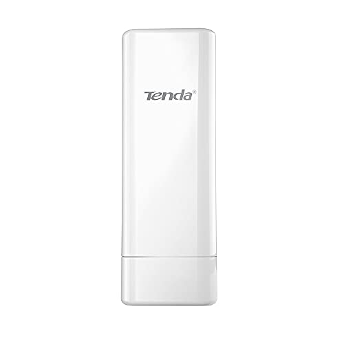Tenda O3 Outdoor Access Point Esterno, Outdoor Access Point Wifi 2.4Ghz 150 Mbps, Cpe 12 Dbi Trasmissione 5 Km, 12V1A Poe Passivo, Videosorveglianza E