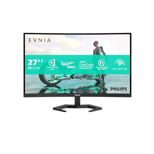 Philips Monitors Evnia 27M1N3200Zs - Monitor Da Gaming Fhd Da 27 Pollici Height Adjust, 165 Hz Ips, 1 Ms Mprt, Freesync Premium, G-Sync Comp, 1920X108