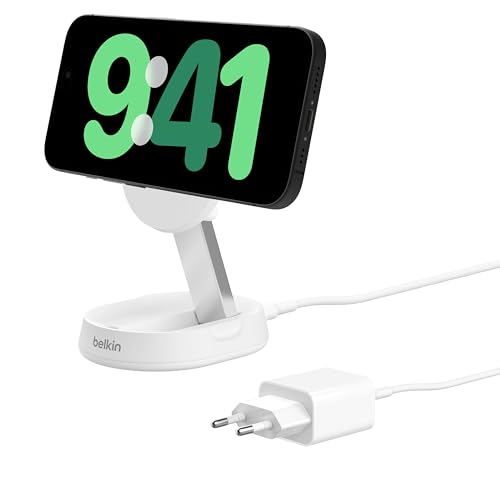 Belkin Boostcharge Pro Caricatore Magnetico Convertibile Da 15 W, Caricabatterie Wireless Rapido Qi2, Compatibile Con Magsafe, Per Iphone 15, 14, 13,