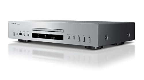 Yamaha Cd-S303 - Lettore Cd Con Dac Ad Alte Prestazioni Da 192 Khz/24 Bit, Pure Direct, Porta Usb, Supporto Audio Ad Alta Risoluzione, Argento