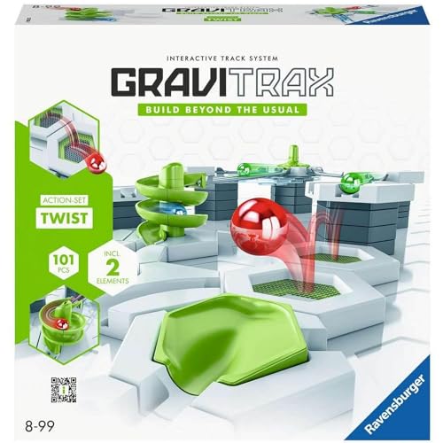 Ravensburger 22576 22576 Twist Action Set Can Be Combined With All Product Lines Of The Gravitrax Marble Track System, Construction Toy For Children F