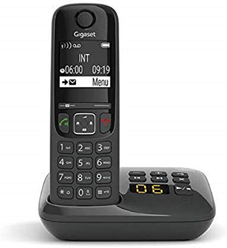 Gigaset Telefono Cordless Nero Dect Con Segreteria Telefonica As690Anoir