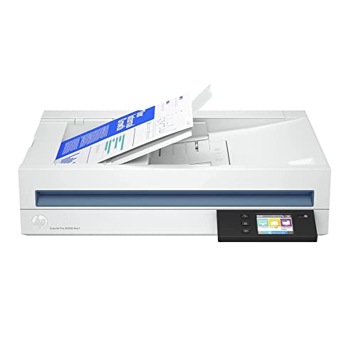 Hp Scanjet Pro N4600 Fnw1 20G07A, Scanner A Superficie Piana, Adf Che Scansiona Fronte/Retro In Un Solo Passaggio, Rendimento Medio Di 6.000 Pagine Al