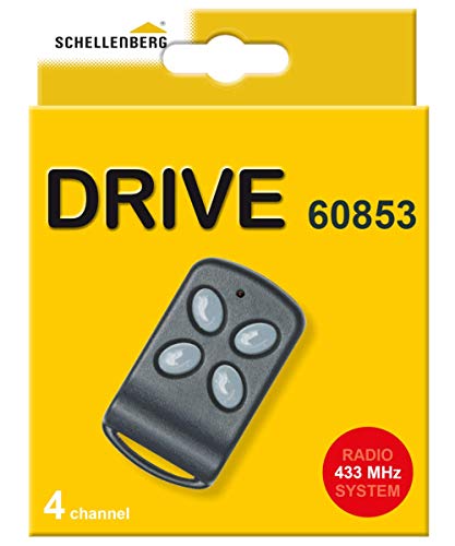 Schellenberg 60853 Telecomando Cancello Drive Per Porta Di Garage, 4 Canali, 433 Mhz, Portata Fino A 40 M