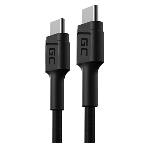 Green Cell Cavo Corto Usb-C - Usb-C Tipo C 0.3M Cavo Di Ricarica 60W Power Delivery Nero Compatibile Con Samsung Galaxy S23 S22 S21 S20 Ultra | Note 2