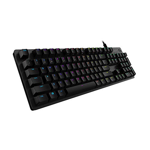 Logitech G512 Tastiera Gaming Meccanica, Rgb Lightsync, Tasti Retroilluminati, Gx Blue Clicky Switch, Telaio In Alluminio Spazzolato, Tasti Personaliz