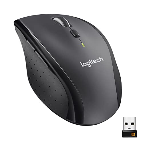 Logitech M705 Marathon Mouse Wireless, Ricevitore Usb Unifying 2,4 Ghz, 1000 Dpi, 5 Pulsanti Programmabili, Durata Batteria Di 3 Anni, Compatibile Con