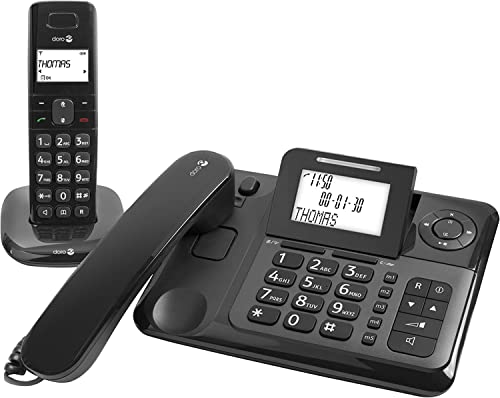 Doro Comfort 4005 Telefono Fisso Casa + Telefono Cordless Dect - Telefono Anziani - Segreteria Telefonica - Cordless Anziani - Chiamata Rapida - Ident