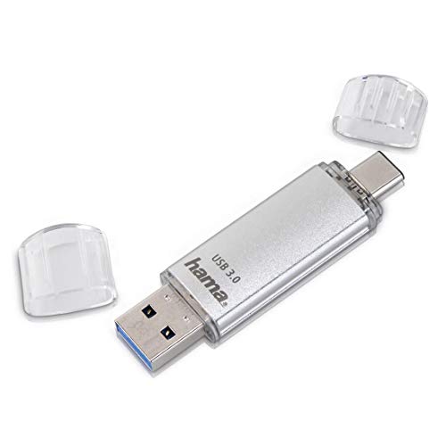 Hama - Chiavetta Usb 3.0 E Usb 3.1, Tipo C Argento Argento 128 Gb