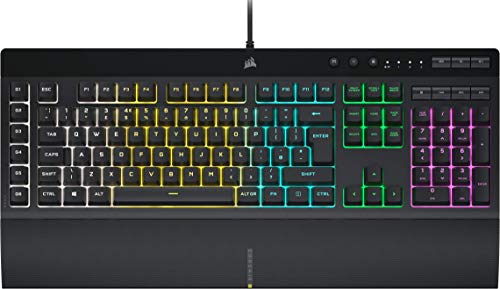 Corsair K55 Rgb Pro - Retroilluminazione Dinamica Rgb - Sei Tasti Macro Con Integrazione Del Software Elgato Stream Deck - Ip42 Resistente Alla Polver