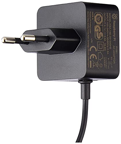 Raspberry - Alimentatore Di Rete Per 1B+/2B/3B/3B+, Usb 5 V, 2,5 A, Colore: Nero