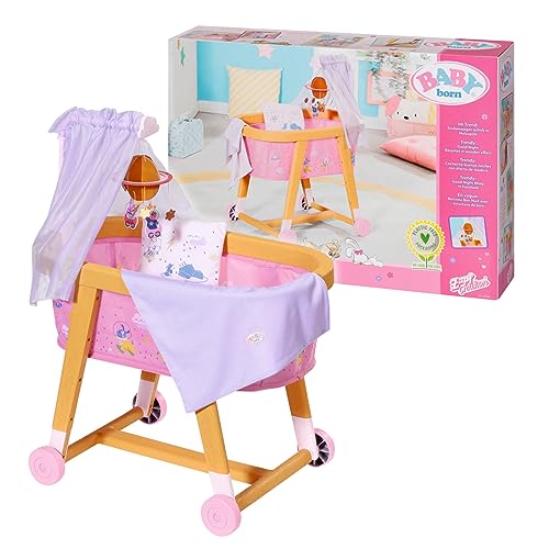 Baby Born Good Night Culla Per Bambole 43 Cm- Per Mani Piccole, Il Gioco Creativo Promuove L'Empatia E Le Abilità Sociali - Età: Dai 3 Anni In Su - In