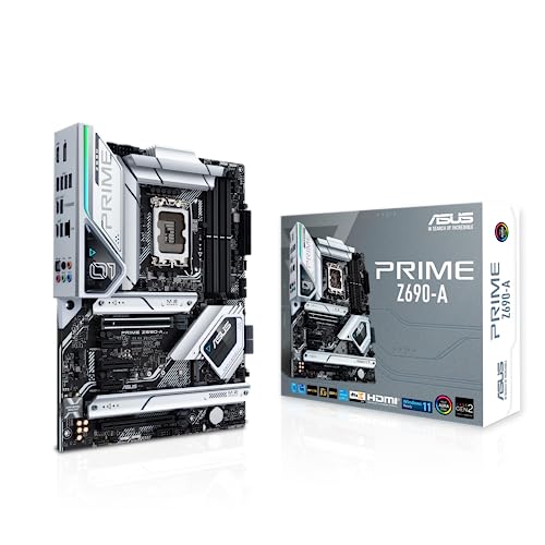 Asus Prime Z690-A Scheda Madre Atx, Intel Z690, Lga1700, Ddr5, Pci 5.0, Intel 2.5Gb Ethernet, Realtek 7.1 Surround, 4Xm.2, 4Xsata 6Gb/S, 1Xusb 3.2 Gen