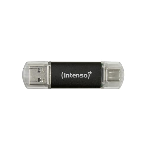 Intenso Twist Line 128 Gb - Chiavetta Usb Dual 3.2 Gen 1X1, Usb-C E Usb-A, 70 Mb/S, Antracite